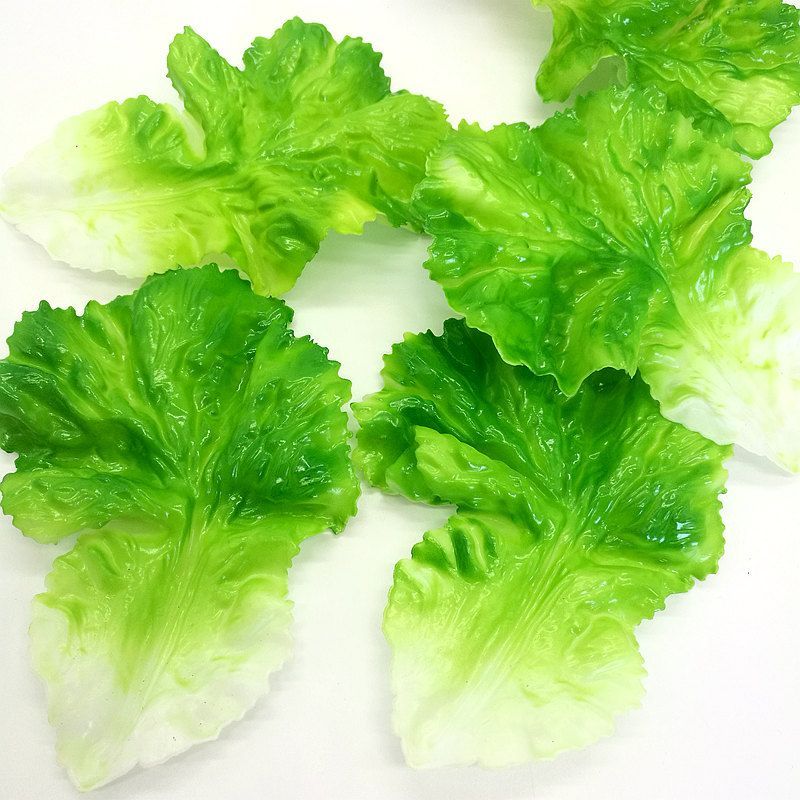 8cc Fake artificial lettuce, creative imitation remai#Artificial plant leaves, restaurant vegetable 
