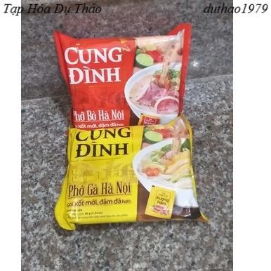 Phở Ăn Liền Bò/Gà Cung Đình Hà Nội Gói 65g (combo 2 gói)