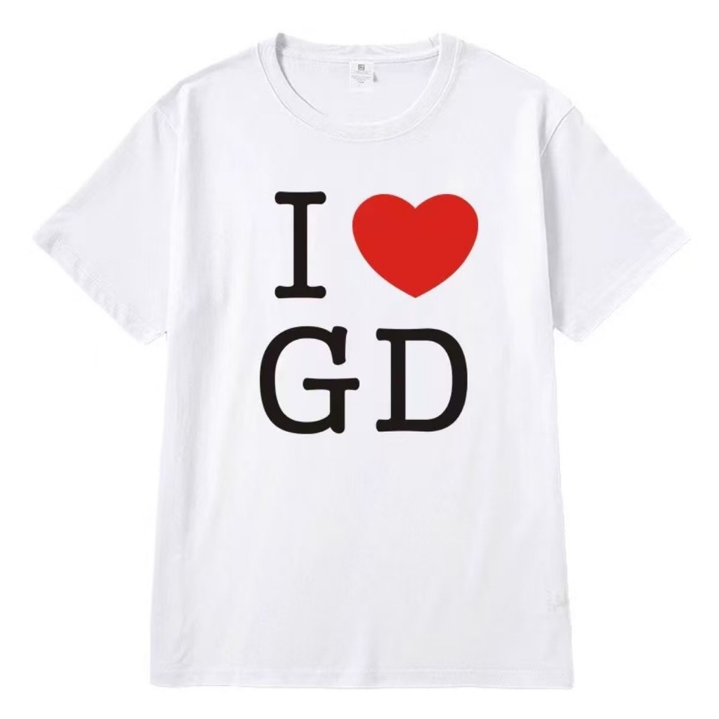 G G-Dragon 2025Ubermensch World Tour Concert GD Đau Quần Áo Ngoại Vi Quần Áo In Hình Áo Thun Tay Ngắ