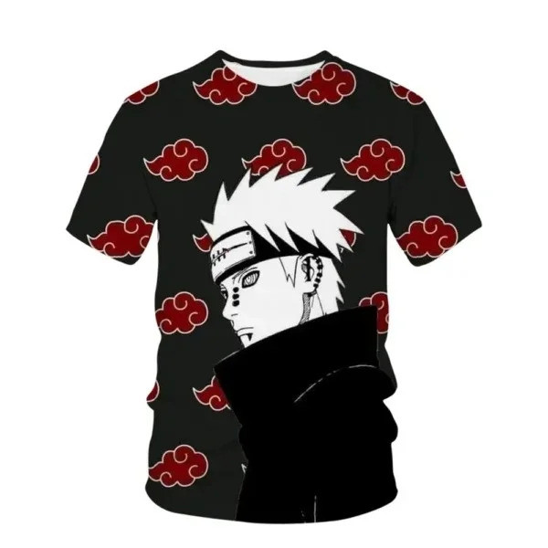 Áo thun ngắn tay trẻ em 3D Naruto Pain Akatsuki Crimson Cloud In theo chủ đề cho các trò chơi ngoài 
