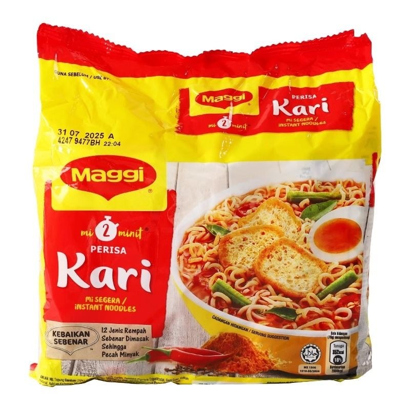 Malaysia Nhập Khẩu Maggi Maggi Mùa Đông Âm Công Yshen Laksa Cà ri Hương Vị Mì Ăn Liền Mì Ăn Liền Ăn 