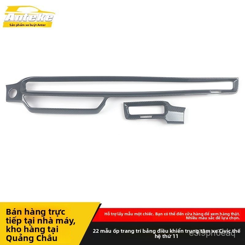 Ốp trang trí taplo Honda Civic Gen 11 2022 nẹp viền nội thất xe hơi sang trọng  rẻ