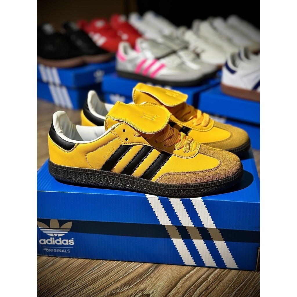 Giày thể thao cổ thấp Samba nhân quả và đa chức năng Gold Black IG1024 6-45