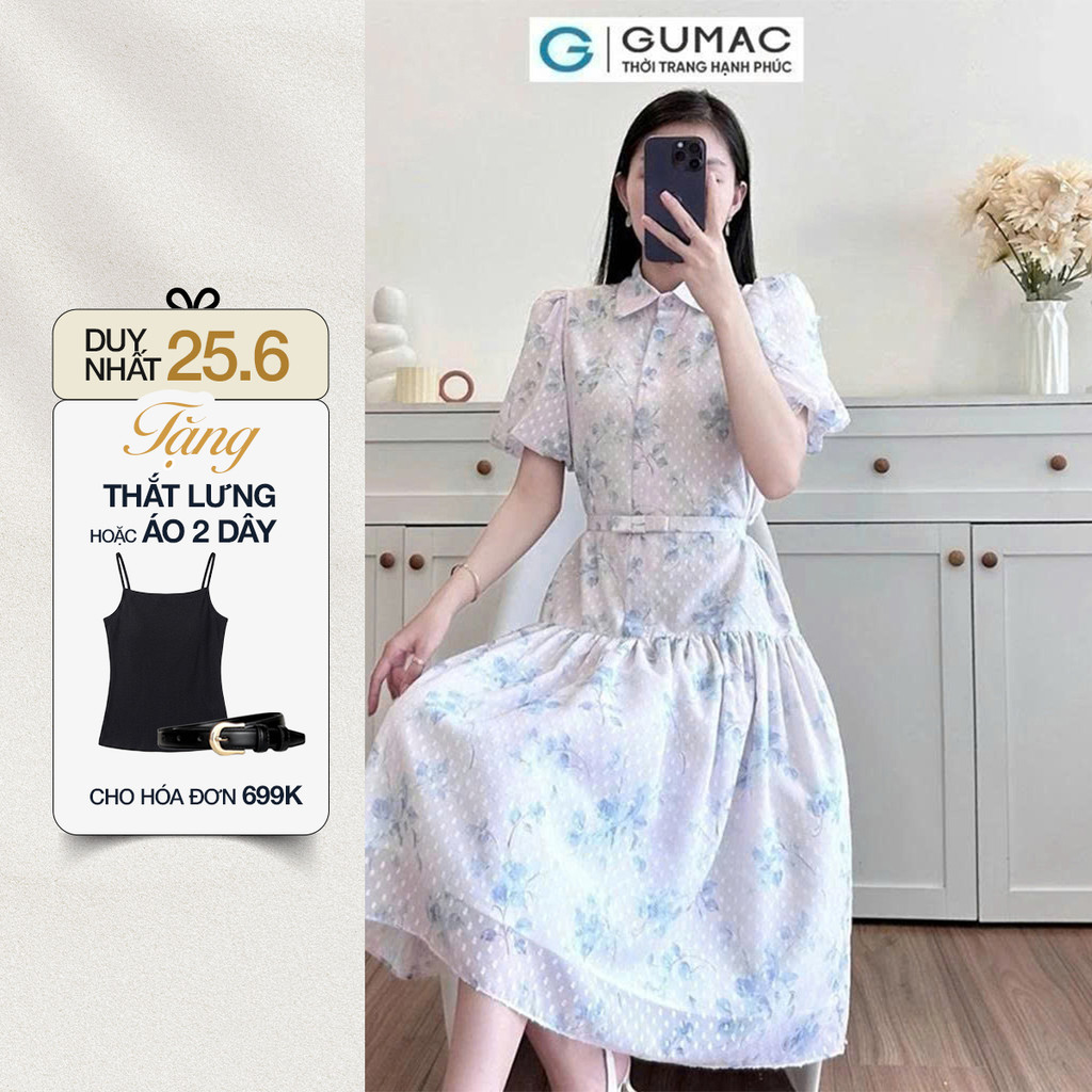 Đầm nữ GUMAC sơ mi suông  DE05005