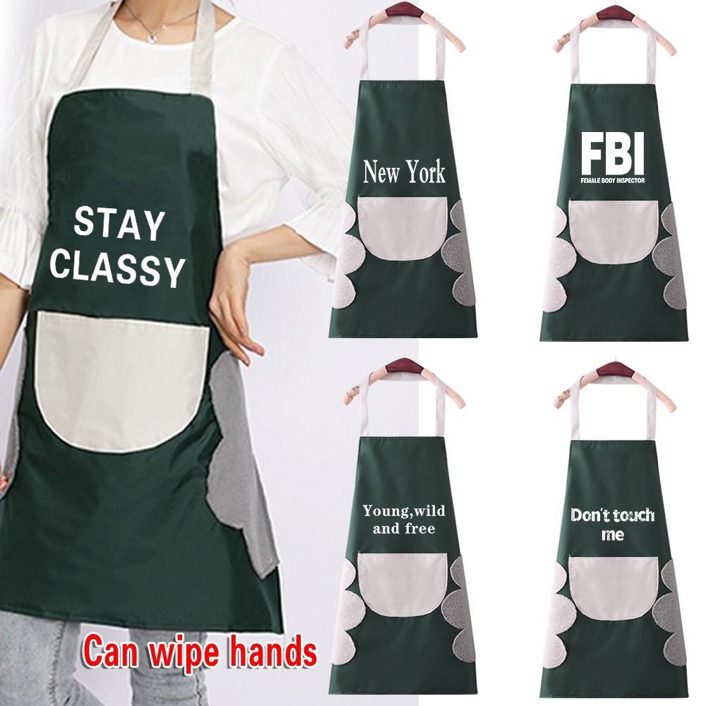 Apron new New Convenient Kitchen Home Cooking  Oil-Proof Waterproof Cooking Workwear Lightweight Sle
