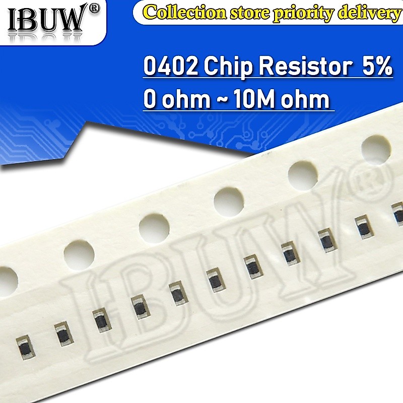 Bộ 100 chip Điện Tử 0402 5% 1/16W SMD 11K-4.7M 11K 20K 22K 33K 91K 100K 200K 220K 330K 910K 1M 4.7M