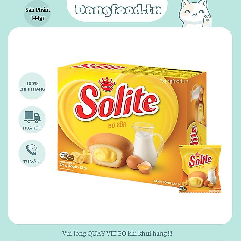 Bánh Bông Lan Solite Tròn Hộp 288gr - Cam kết Chất Hàng Chính Hãng 100% 🔥