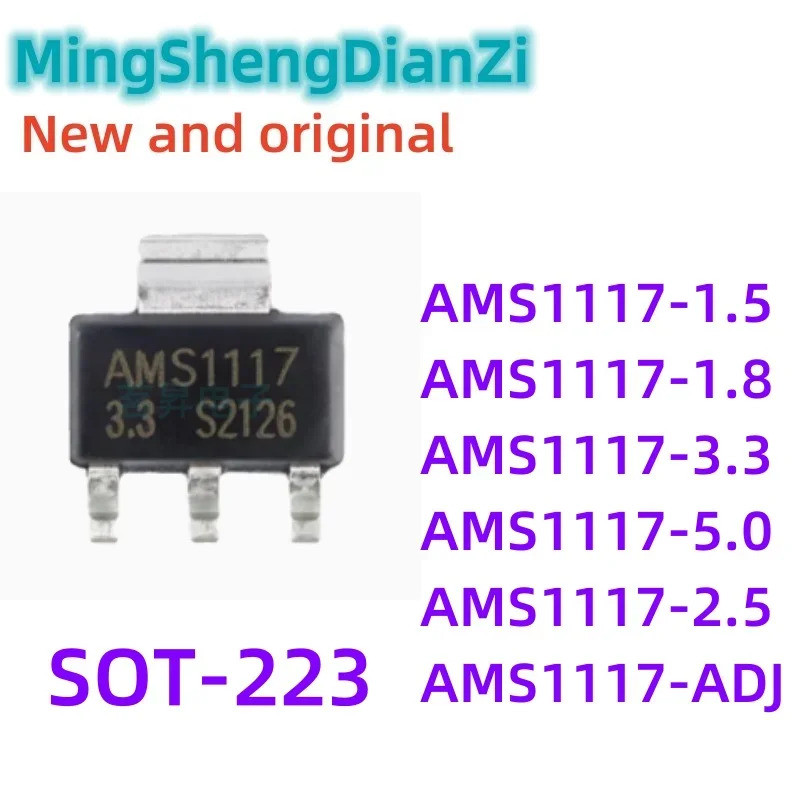 5 CÁI AMS1117-1.5 AMS1117-1.8 AMS1117-3.3 AMS1117-5.0 AMS1117-2.5 AMS1117-ADJ SOT-223 Chip ic