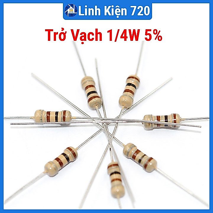 Trở vạch 1/4W 5% 1K2 → 10K (gói 50 con)