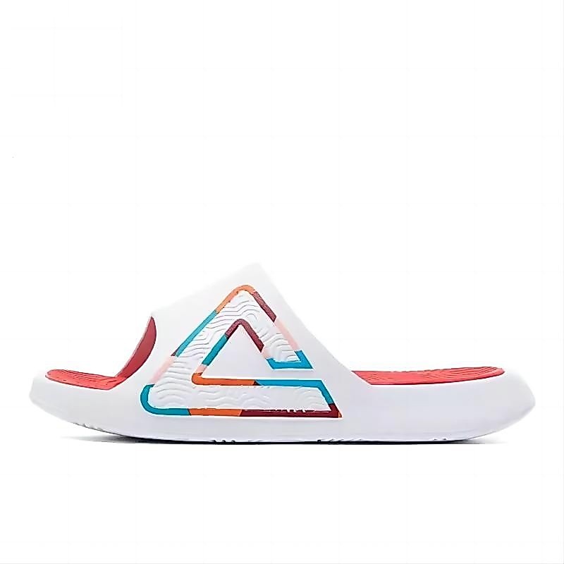 【 Stock 】 Dép PEAK TAICHI Dép thể thao thoải mái một mảnh ET4257L Trắng Đỏ