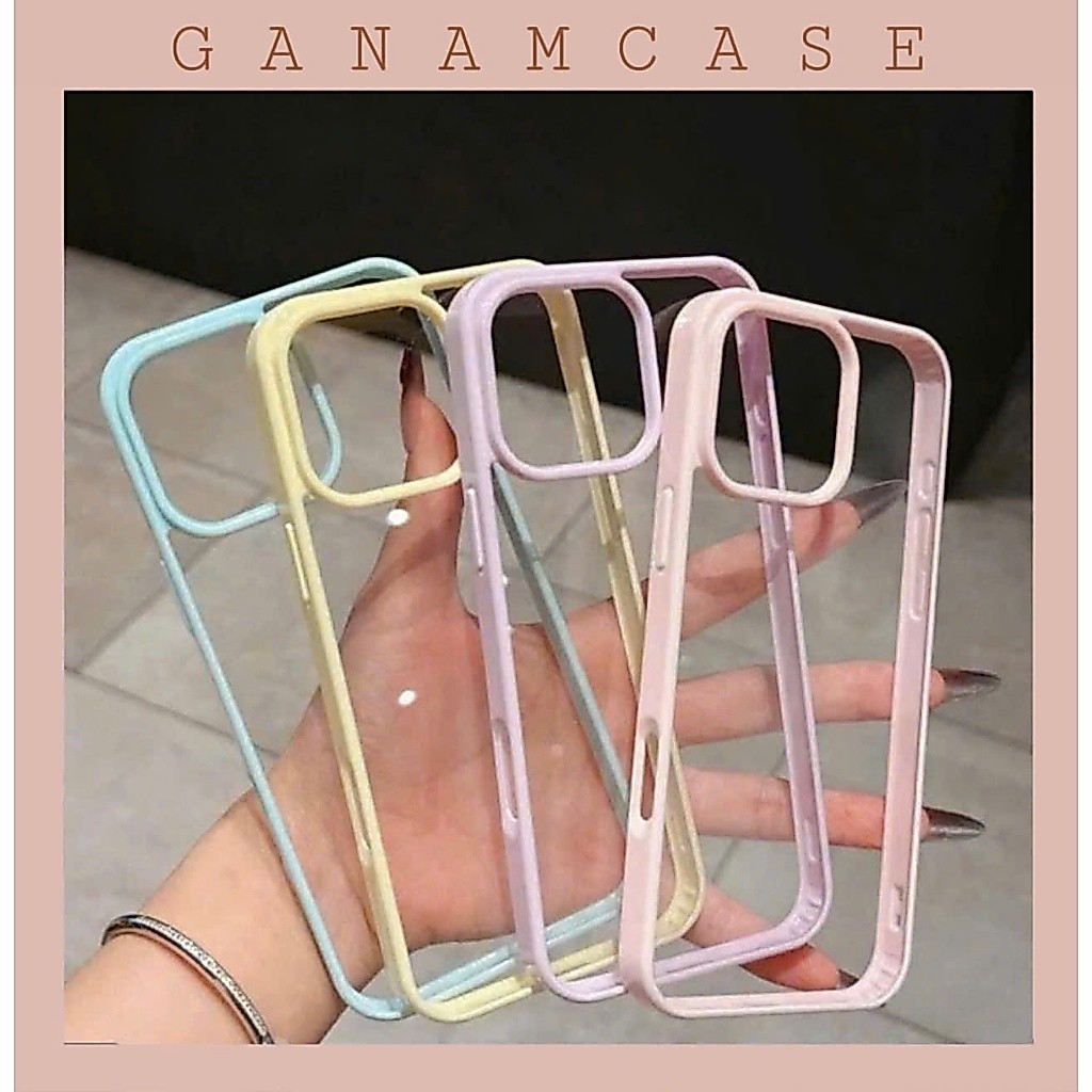 Ốp lưng iphone ROCK VIỀN MÀU Trơn 7plus/8plus/x/xs max/11/11pro/11promax/12/12prm/13prm/13prm/14prm 