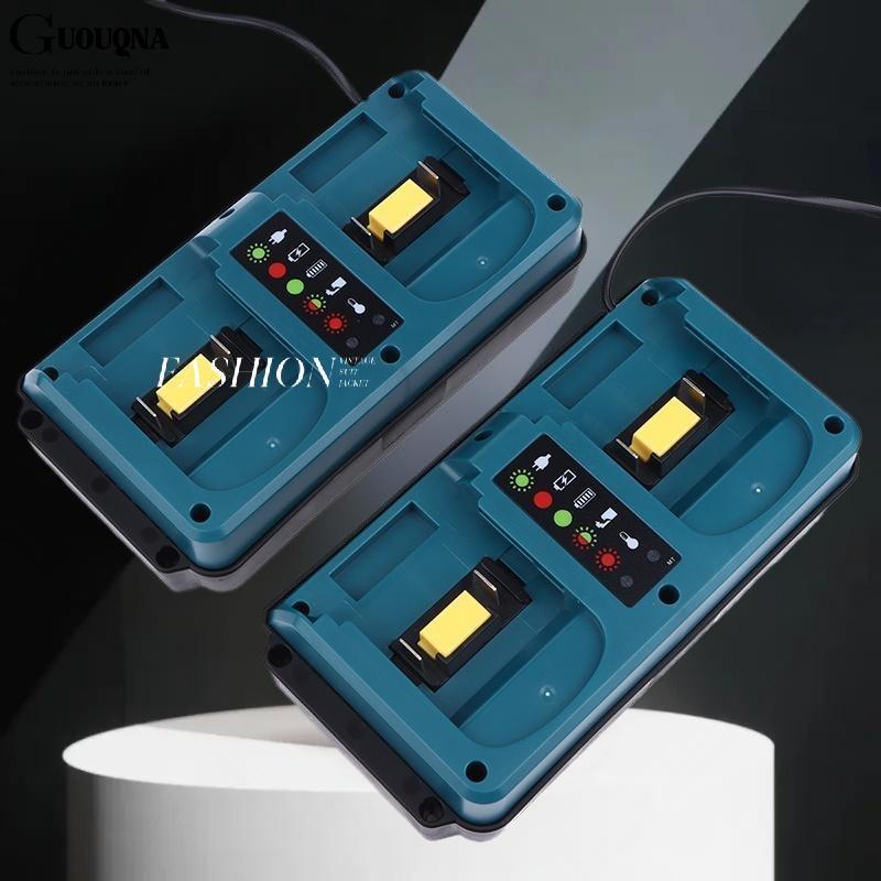 GUOUQNA Cho 18-20V Sạc Mini Di Động Kép Cổng Sạc BL1860B BL1850B BL1830 BL1840B BL1860 L1845 BASL