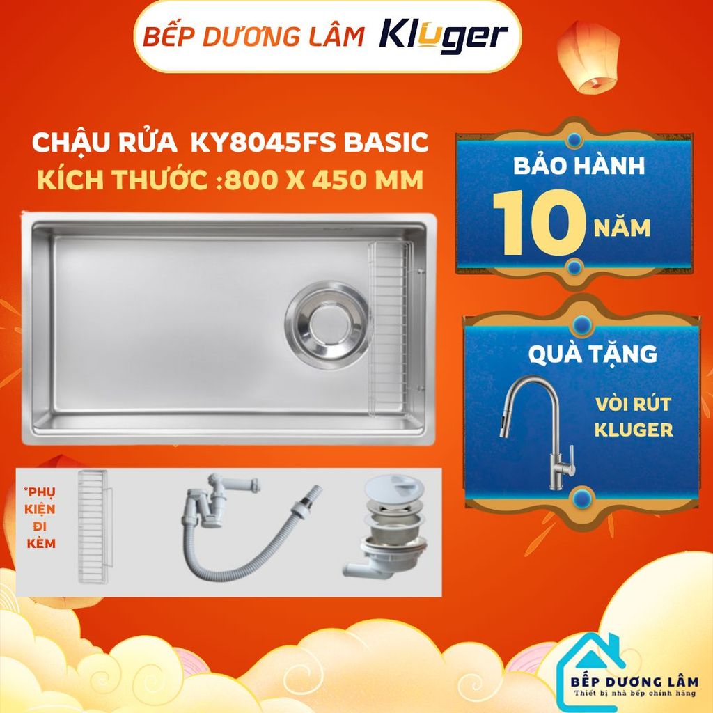 Chậu rửa bát Kluger KY8045FS – S80 | Cam kết Hàng chính hãng