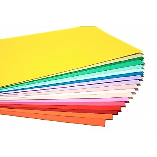 Bìa màu Thái khổ F3 dày 180gsm 100 tờ/xấp, Giấy bìa cứng A3 khổ lớn 32x48cm nhiều màu Trắng/Hồng/Vàn