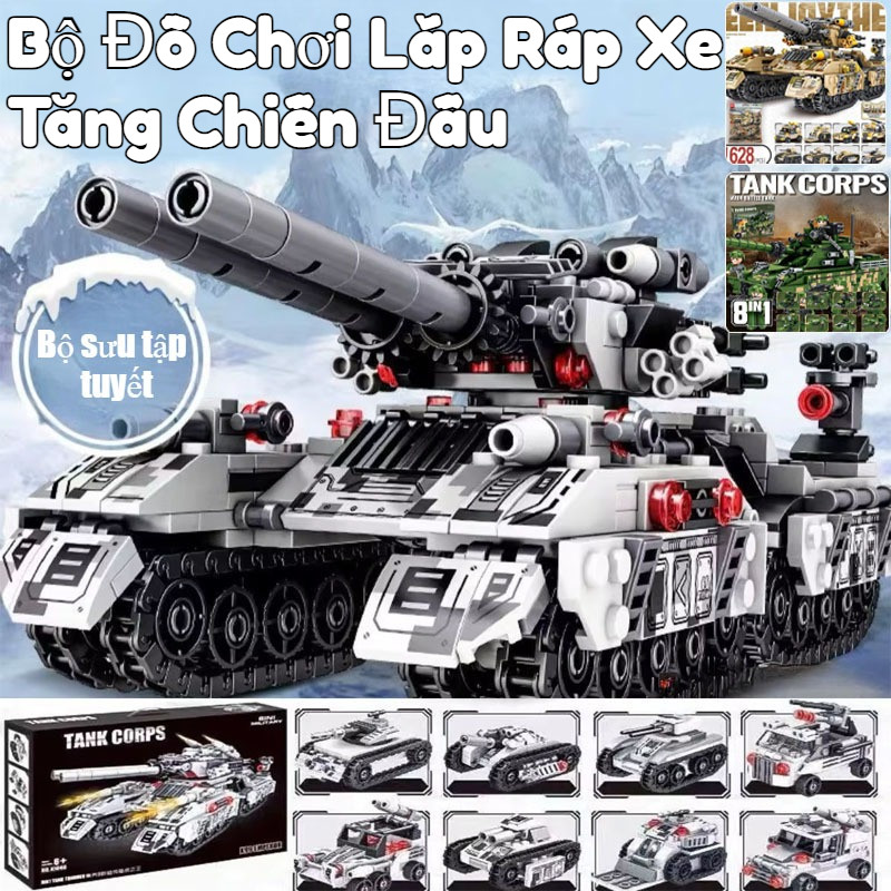 Bộ Đồ Chơi Lắp Ráp Xe Tăng Chiến Đấu,Mô Hình Nhựa ABS An Toàn,Đồ Chơi Giáo Dục Cho Bé 5-12 Tuổi