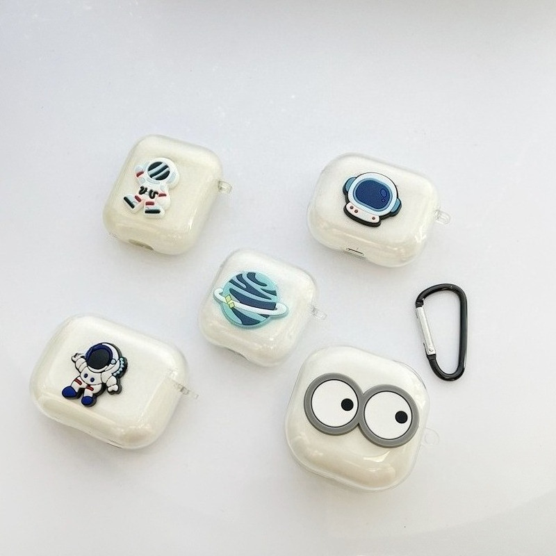 Ốp Trong Suốt Cho Redmi Buds 6 Play Case Buds 6 Active / Buds6 Pro spaceman Silicone Tai Nghe Cover 
