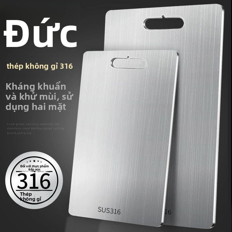 Thớt Inox 316 An Toàn Thực Phẩm - Đôi Mặt Dày Dặn Xuất Khẩu Giảm Giá