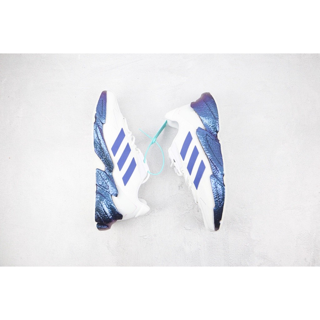 Giày L4 nam mới cao cấp êm bền nhẹ thể thao (trắng xanh)