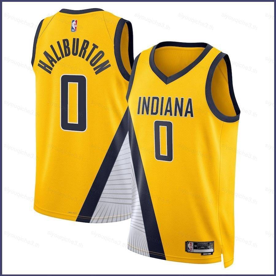 Áo jersey NBA Indiana Pacers Tyrese Haliburton - Phù hợp trẻ em và người lớn - Màu vàng