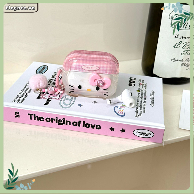 【Elevn】Vỏ bảo vệ tai nghe Bow Kitty Vỏ mềm thích hợp cho Airpods Pro2/Airpods 3/Airpods 4 chống rơi | BigBuy360 - bigbuy360.vn