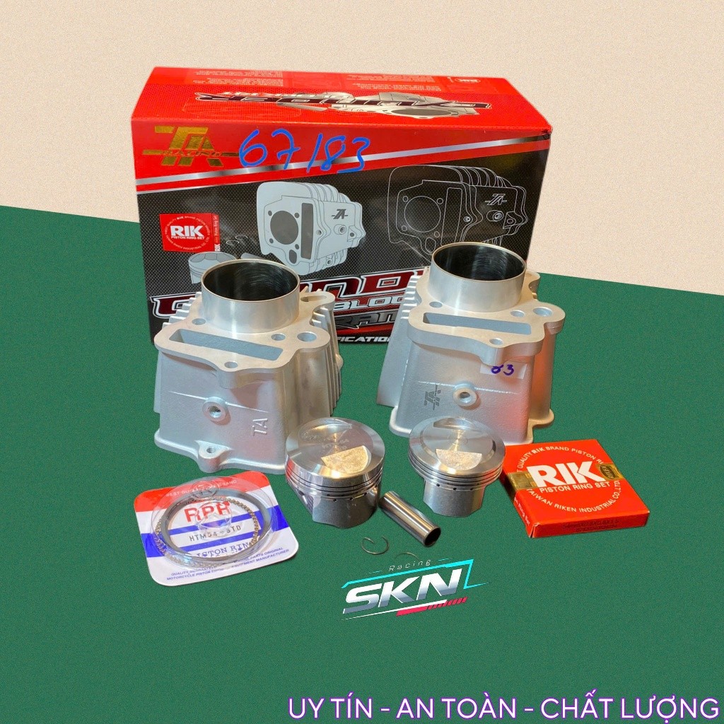 Bộ lòng kiếng 54 TA racing cho xe 67 thân dài 76mm 83mm >>