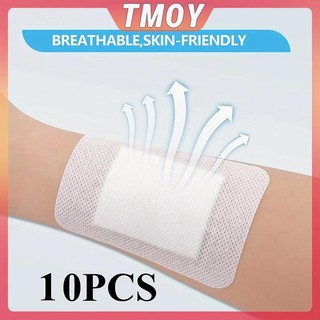 TMOY 10 Chiếc Vết Thương Miếng Lót Gạc Cạnh Thoáng Khí Băng Không Dệt Mềm Băng Tự Dính Vết Thương Băng Co Giãn Ngoài Trời TMOY
