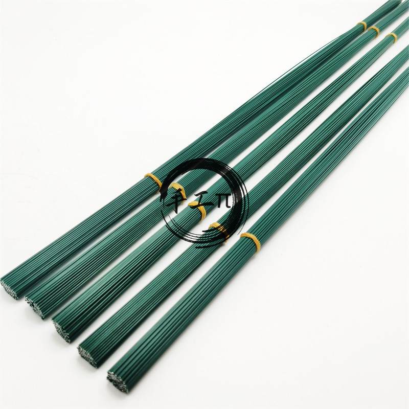 Không. 18 Cột Hoa Cao Su-Coated Dây Sắt Handmade diy Bện Gai Dây Túi Đen Trắng Gai Dầu Vàng Xanh Địn