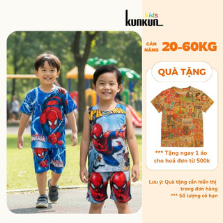  Quần áo bé trai người nhện Spiderman in 3D mặc nhà đi chơi đi học co giãn thấm hút mồ hôi TP918 
