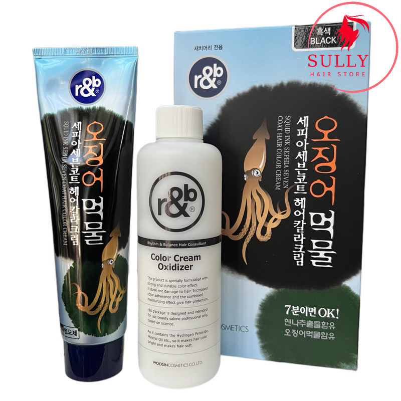 [Sully Hair] Kem Nhuộm tóc BẠC r&b HENNA  (NATURAL BROWN, DARK BROWN, Black) 150ML