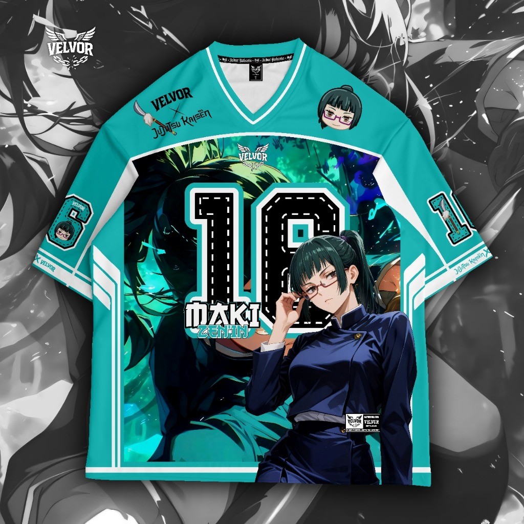 JERSEY ANIME OVERSIZE PREMIUM - DEWASA - JERSEY JUJUUTSU KAISEN 16 SERIES SỐ - JERSEY FULL IN