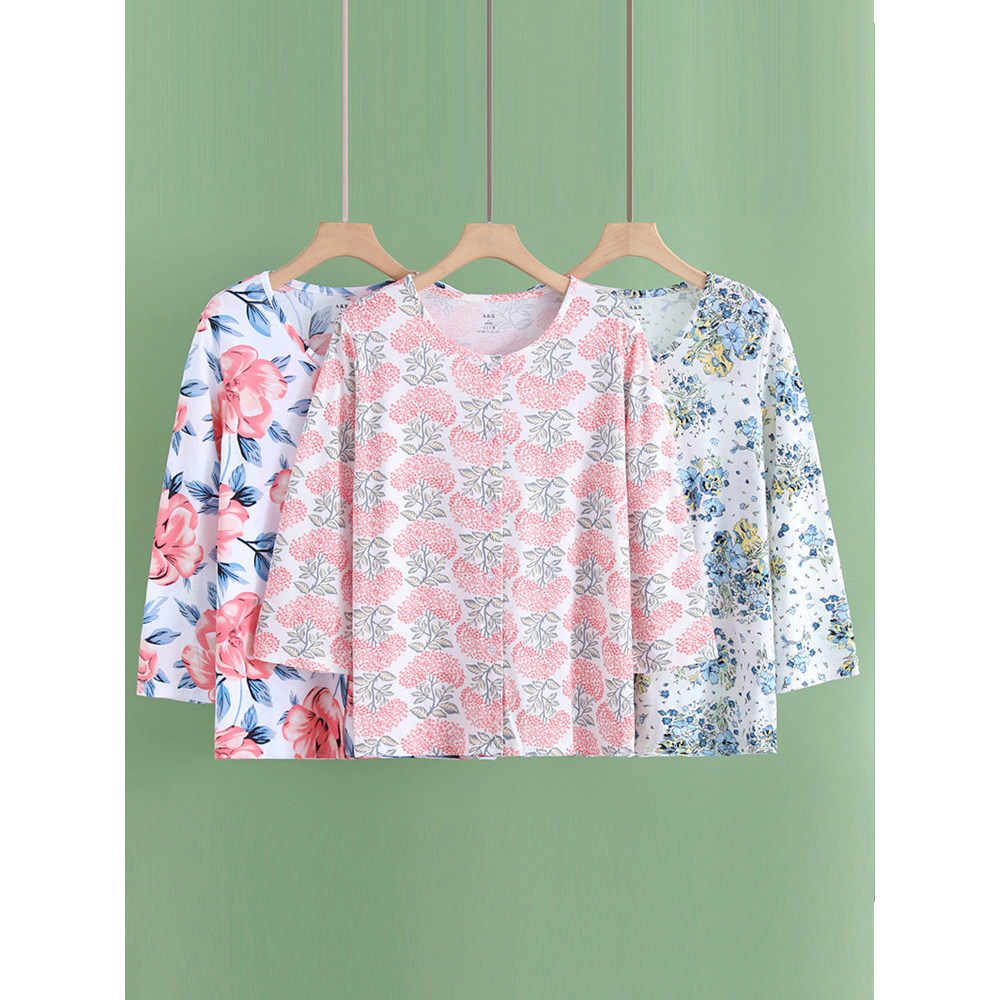 AB Quần Lót Xuân Hè Homewear Trung Niên Người Cao Tuổi Nguyên Chất Cotton Mẹ Áo Lót Rời Kích Thước L