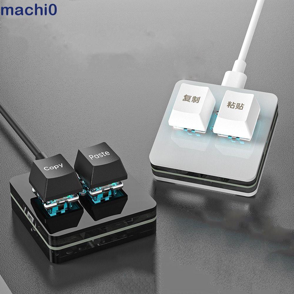 MACHI Bàn Phím Mini 2 Phím Copy Paste, Acrylic Tùy Chỉnh, Hotswap, Đèn Nền Type-C