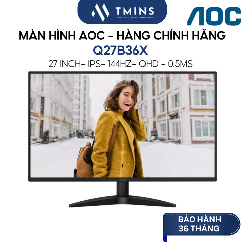 Màn hình AOC 27B36X 27inch IPS 144Hz FullHD - Hàng chính hãng