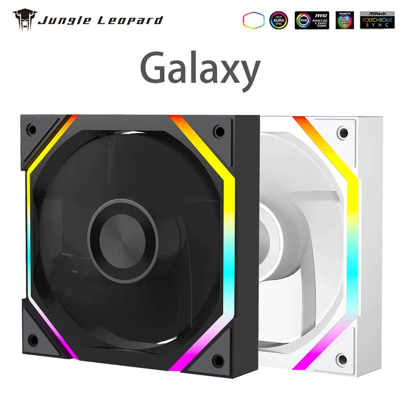 HUI Jungle Leopard Galaxy Prism XH Flowing Running Lights PC Case Fan 120mm ARGB Cyclic Mirror Light