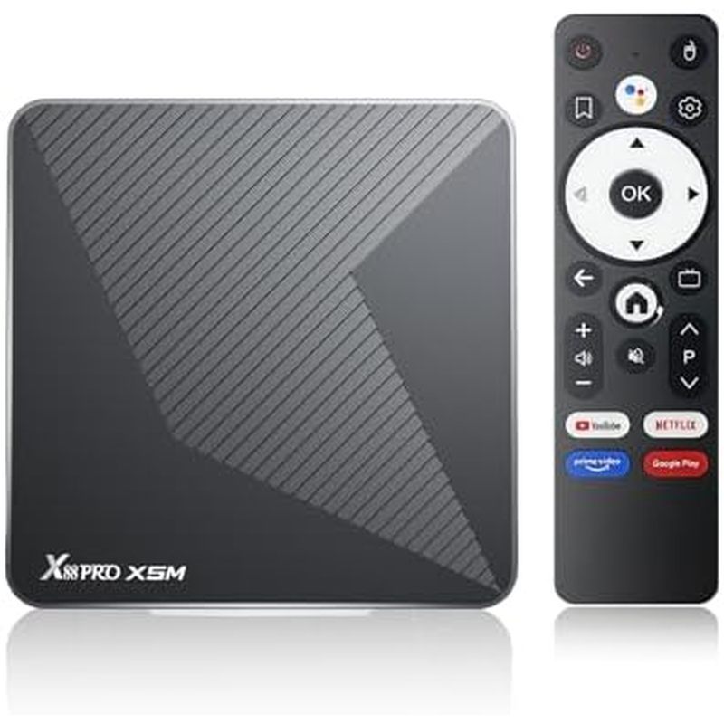 Android TV Box 14.0 4K 2025 Android Box S905X5M 4GB RAM 32GB ROM Quad Core 64bit, Hỗ trợ Dual-WiFi 2