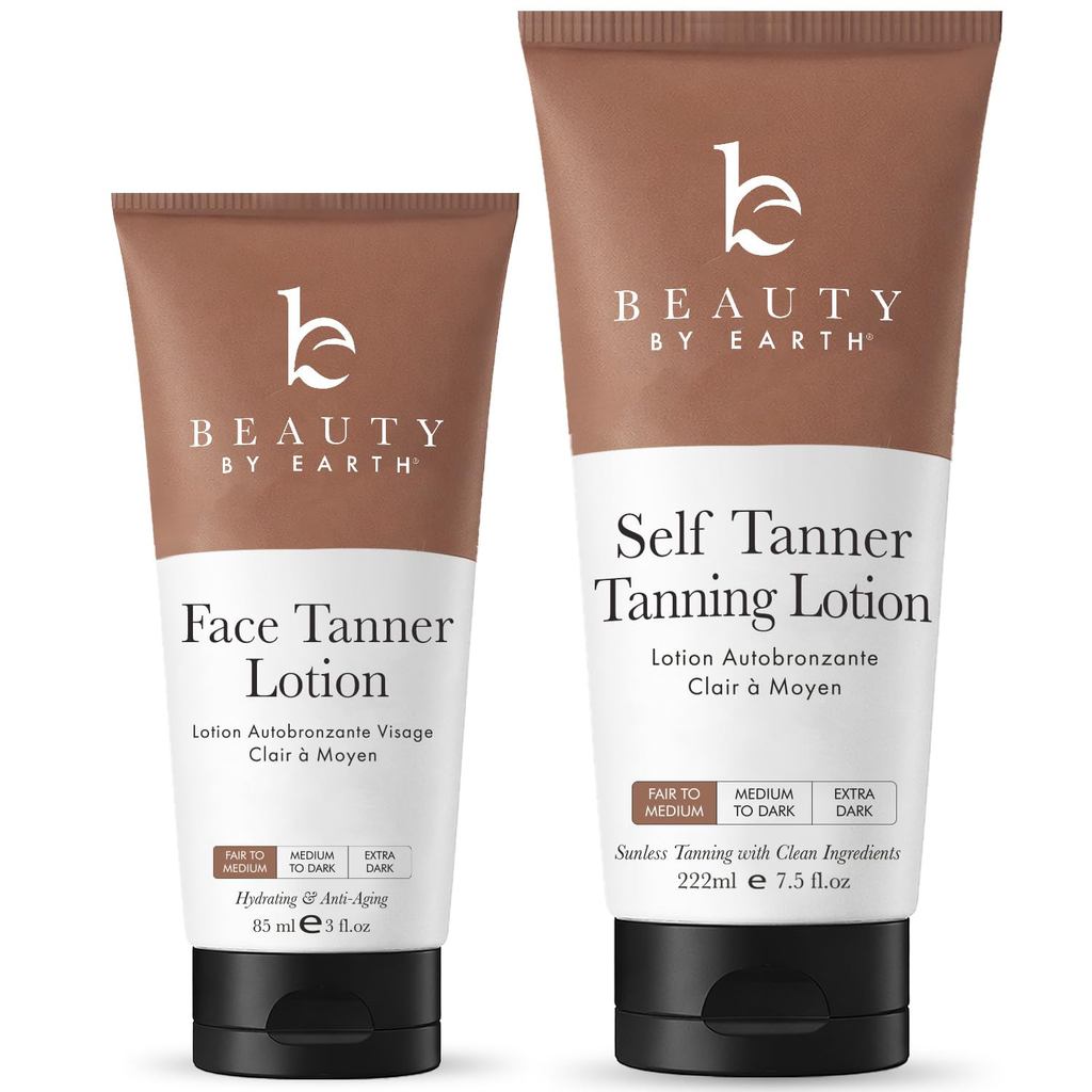 Self Tanner Face & Body - Với Aloe Vera & Shea Butter hữu cơ, Kem dưỡng da không nắng, Bronzer Build