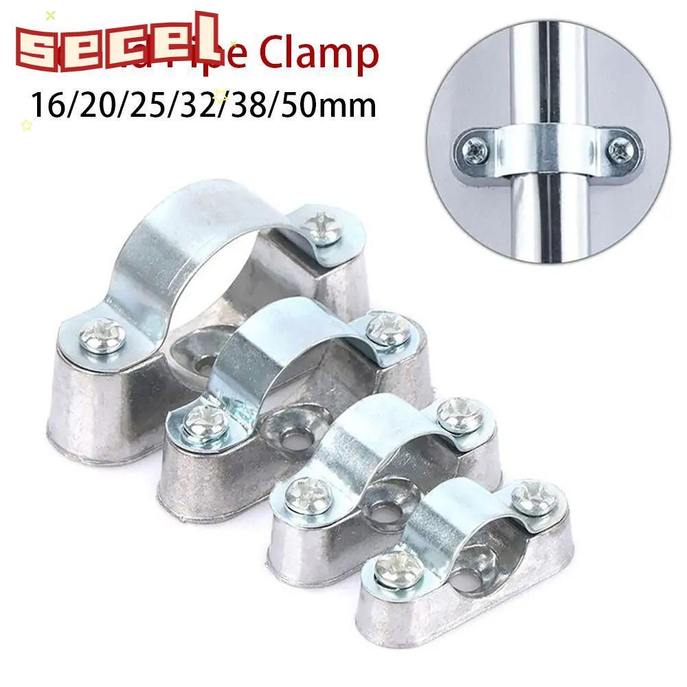 SECEL 1 Thẻ, Có Vít 16mm-50mm -Vỏ Mã, Hợp Kim Nhôm / Thép Không Gỉ 304 Kẹp Cố Định Phần Cứng Kẹp Ống