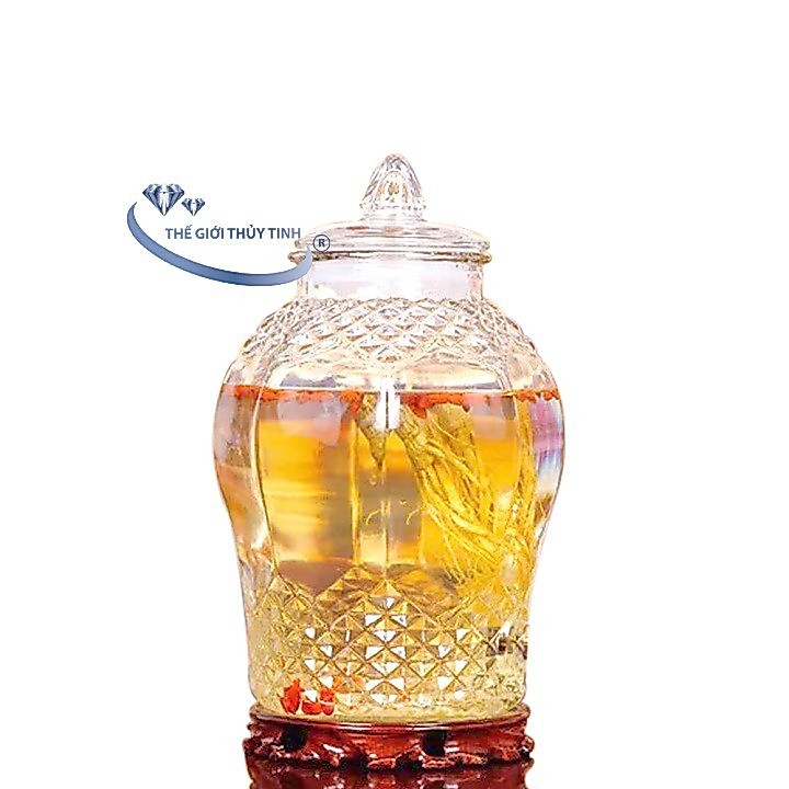 Bình Ngâm Rượu Thủy Tinh 8833 3 Lít
