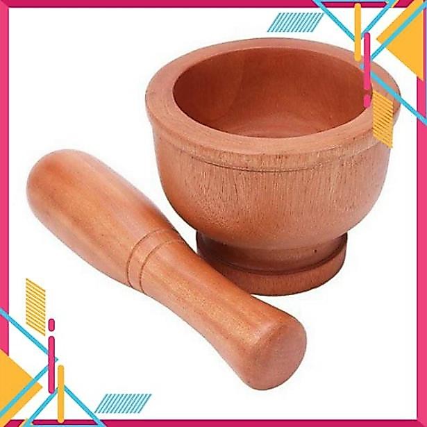 [GiáƯuĐãi] Bộ chày cối gỗ (nhỏ - lớn)