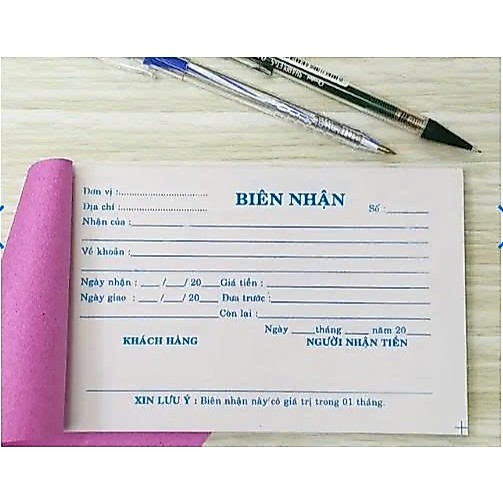 GIẤY BIÊN NHẬN 2 LIÊN