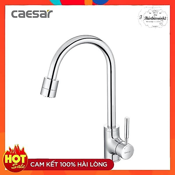 Vòi Bếp Nóng Lạnh-vòi rửa chén bát CAESAR K325C (3 chế độ xả) chính hãng