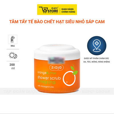 Tắm Tẩy Tế Bào Chết Hạt Siêu Nhỏ Sáp Cam Ziaja 200ml Thích Hợp Với Mọi Loại Da EUPC STORE