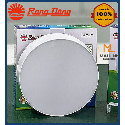(Rạng Đông) Đèn Led ốp nổi tròn (Full Viền) 18W - Đường kính 220mm - Ánh sáng trắng/ Đổi 3 màu - Mod