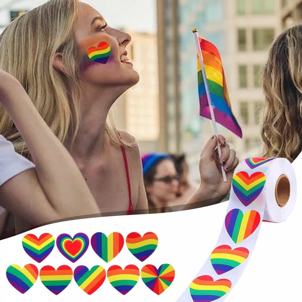 [DOLLDOLL-VN]Rainbow Stickers Home Decor Sticker Labels LGBT Gay Pride Stickers 500pcs