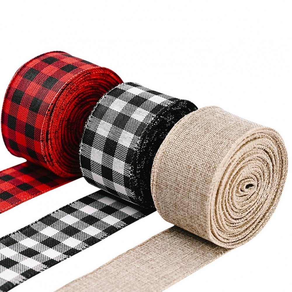 [DOLLDOLL-VN]Festive Red White Black Lattice Ribbon for Christmas Wedding Beautification