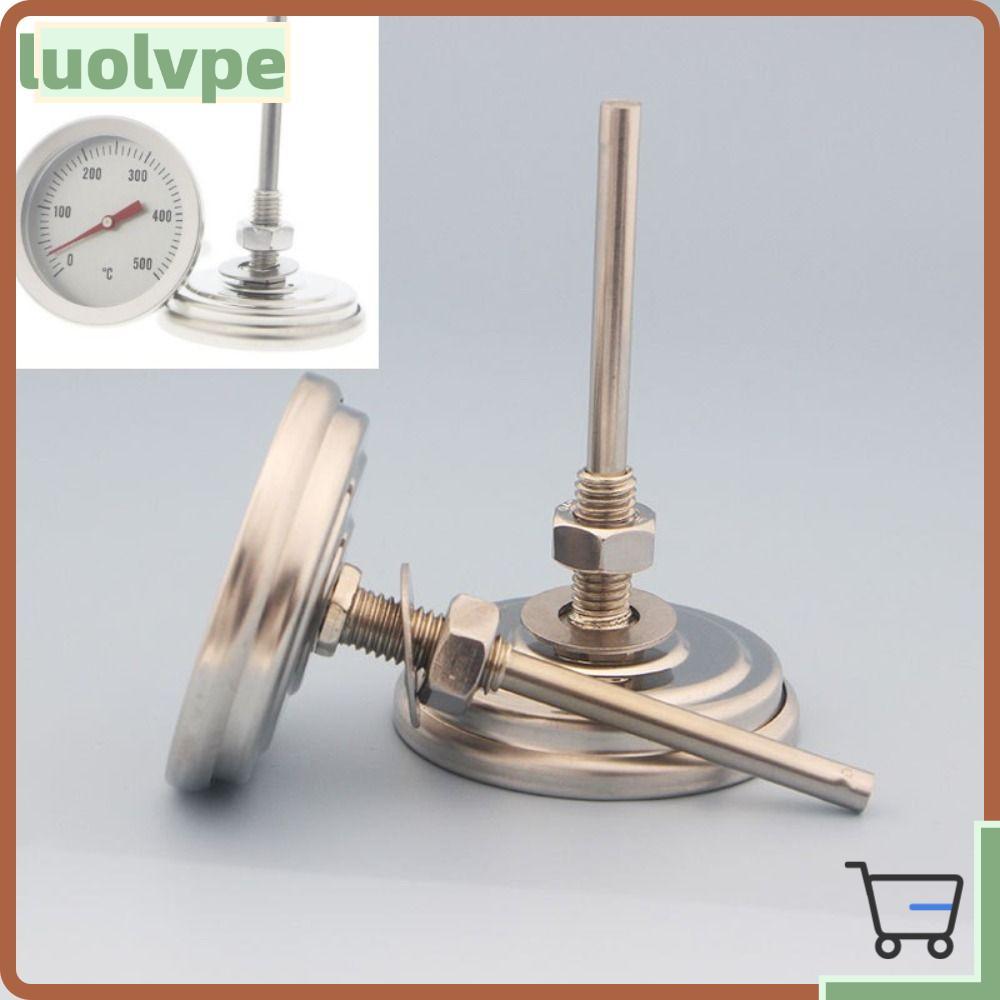 Dụng cụ giữ nhiệt BBQ LUOLVUO Thép không gỉ 0-500°C Đồng hồ đo nhiệt độ