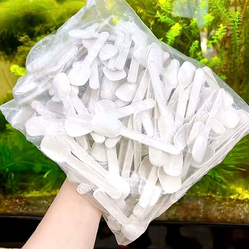 500gr Muỗng Sữa Chua Nhỏ dùng 1 Lần.  Muỗng Hủ sữa chua Nhựa Đục