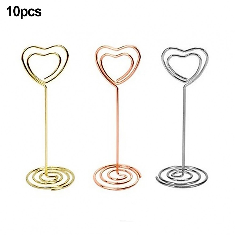 [DOLLDOLL-VN]Card Holder 10pcs/Pack Golden Heart Silver Wedding Party/Festival Decorations
