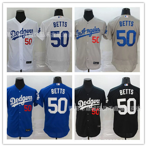 Giao hàng trong ngàyLos Angeles Dodgers Los Angeles Dodgers Jersey Số Đồng phục bóng chày thêu nam 5