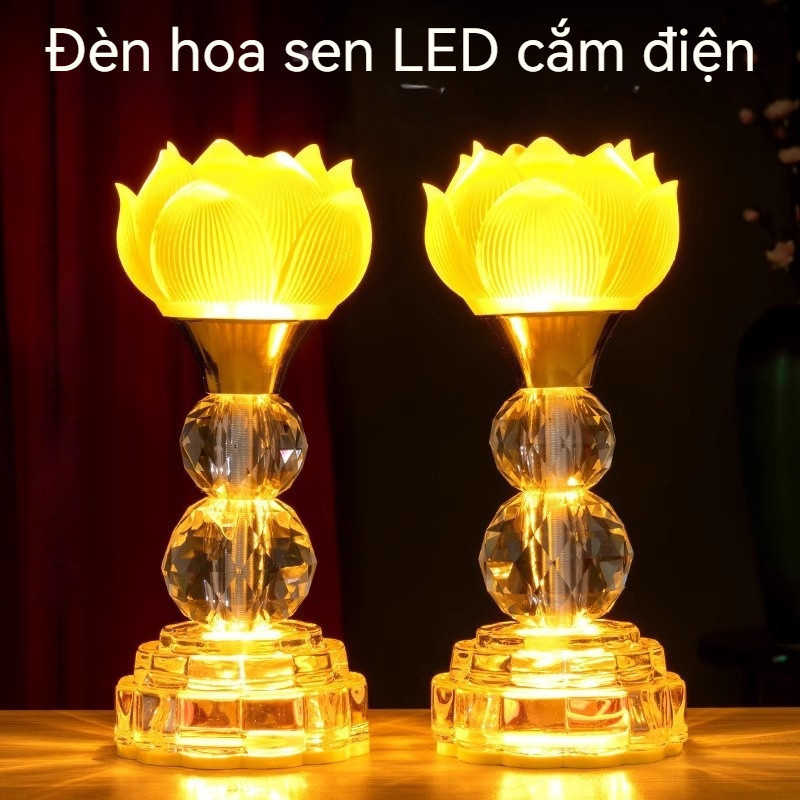 Đèn bàn gia đình plug-in pha lê hoa sen mới-table lamp